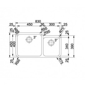 Мийка для кухні Franke Galassia GAX 120 монтаж під стільницю нержавіюча сталь полірована 5290652