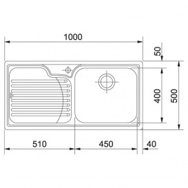 Мийка для кухні Franke Galassia GAX 611 врізна чаша справа нержавіюча сталь полірована 85840807