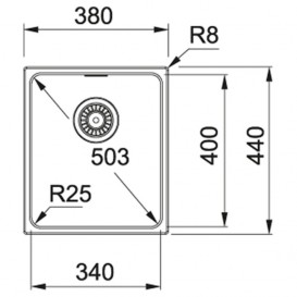 Мойка для кухни Franke Kubus KBG 110-34 монтаж под столешницу Fragranite графит 125.0073.031