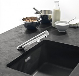 Мийка для кухні Franke Kubus KBG 110-50 монтаж під стільницю Fragranite онікс 125.0459.025