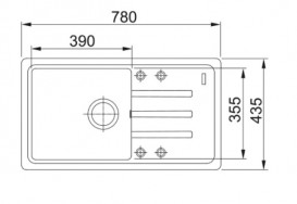 Мийка для кухні Franke Malta BSG 611-78 78х43,5 см Fragranite чорний матовий 114.0691.534