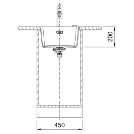 Мийка для кухні Franke Maris MRG 110-37 40,3х43,3 см під стільницю Fragranite онікс 125.0701.772