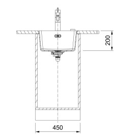 Мийка для кухні Franke Maris MRG 110-37 40,3х43,3 см під стільницю Fragranite сірий камінь 125.0701.773