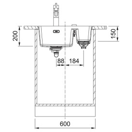 Мийка для кухні Franke Maris MRG 160 55,3х43,3 см під стільницю Fragranite Black Edition 125.0699.229