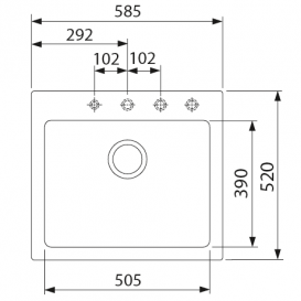 Мойка для кухни Franke Maris MRG 610-58 врезная прямоугольная Fragranite графит 114.0502.828