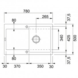 Мойка для кухни Franke Maris MRG 611 78х50 см Fragranite черный матовый 114.0631.439
