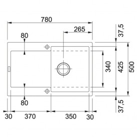 Мийка для кухні Franke Maris MRG 611 врізна зворотний Fragranite сірий камінь 114.0565.117