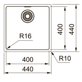 Мийка для кухні Franke Maris MRX 210-40 монтаж під стільницю нержавіюча сталь полірована 127.0543.997