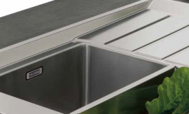 Мойка для кухни Franke Neptune Plus NPX 611 врезная чаша слева нержавеющая сталь полированная 101.0068.368