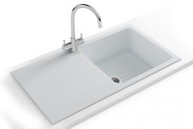 Мийка для кухні Franke Orion OID 611-78 врізна зворотний з двома отворами Tectonite білий 114.0498.010