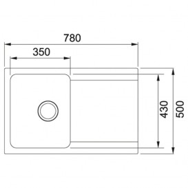 Мийка для кухні Franke Orion OID 611-78 врізна зворотний з двома отворами Tectonite білий 114.0498.010