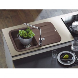 Мийка для кухні Franke Pebel PBG 611-78 врізна зворотний Fragranite шоколад 114.0258.044