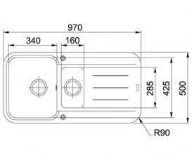Мойка для кухни Franke Pebel PBG 651 врезная оборотная Fragranite миндаль 114.0306.747