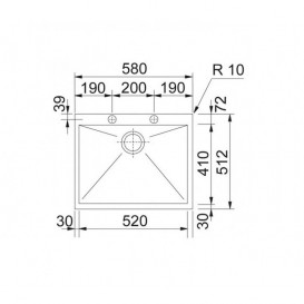 Мойка для кухни Franke Planar PPX 210-58 TL врезная нержавеющая сталь полированная 127.0203.469