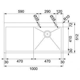 Мойка для кухни Franke Planar PPX 211 TL врезная чаша справа нержавеющая сталь полированная 127.0203.465