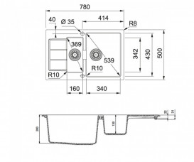 Мийка для кухні Franke Sirius S2D 651-78 78х50 см Tectonite маскарпоне 143.0632.389