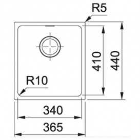 Мийка для кухні Franke Sirius SID 110-34 36,5х44 см під стільницю Tectonite білий 144.0649.550