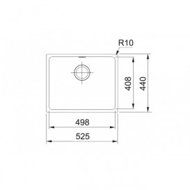 Мийка для кухні Franke Sirius SID 110-50 монтаж під стільницю Tectonite цукру 125.0395.607