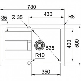 Мийка для кухні Franke Sirius SID 611-78 78х50 см Tectonite білий 143.0603.532