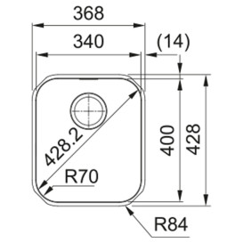 Мойка для кухни Franke Smart SRX 110-34 нержавеющая сталь полированная 122.0739.540