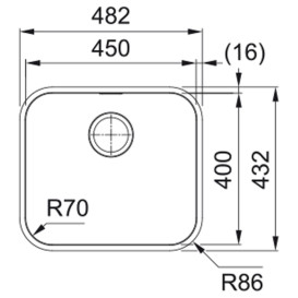 Мийка для кухні Franke Smart SRX 110-45 нержавіюча сталь полірована 122.0739.592