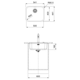 Мийка для кухні Franke Smart SRX 110-50 54,1х44,1 см під стільницю нержавіюча сталь полірована 122.0703.300
