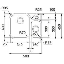 Мойка для кухни Franke Smart SRX 160 нержавеющая сталь полированная 122.0739.593