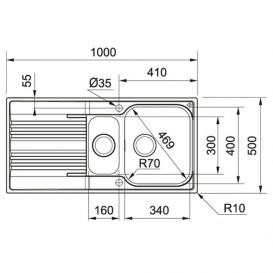 Мийка для кухні Franke Smart SRX 651 врізна зворотний нержавіюча сталь полірована 101.0368.322