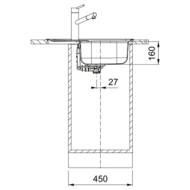 Мийка для кухні Franke Spark SKL 611-62 нержавіюча сталь декор 101.0716.714