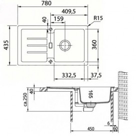 Мойка для кухни Franke Strata STG 614-78 врезная оборотная Fragranite белый 114.0327.906