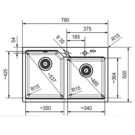 Мийка для кухні Franke Urban UBG 620-78 врізна Fragranite білий 114.0574.972