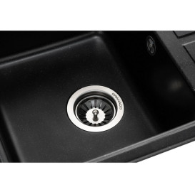 Мойка для кухни Granado Alanis 57,4х46 см наногранит black shine 2701