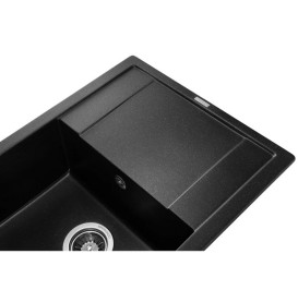 Мийка для кухні Granado Almeria 77,5х49 см нанограніт black shine 3101