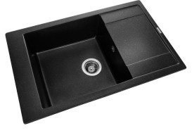 Мийка для кухні Granado Almeria 77,5х49 см нанограніт black shine 3101
