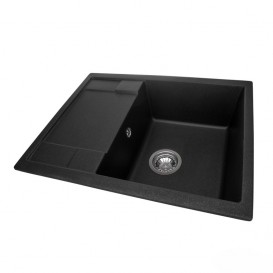 Мийка для кухні Granado Altea врізна 61х49,5 см нанограніт black shine 1301