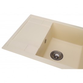 Мийка для кухні Granado Altea врізна 61х49,5 см нанограніт ivory 1304