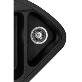 Мийка для кухні Granado Barcelona врізна 100х57 см нанограніт black shine 1101