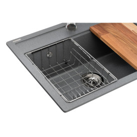 Мийка для кухні Granado Basic Artes 65х49,7 см із змішувачем та аксесуарами нанограніт графіт ksg1109