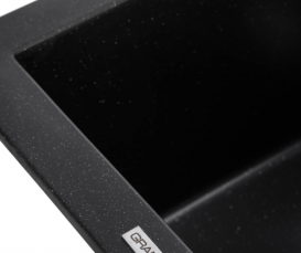 Мийка для кухні Granado Cadiz прямокутна 41х50 см нанограніт black shine 2301