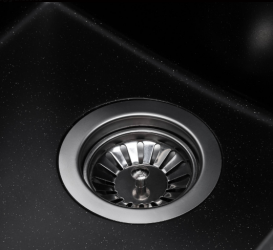 Мийка для кухні Granado Cadiz прямокутна 41х50 см нанограніт black shine 2301