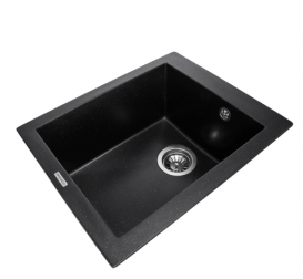 Мийка для кухні Granado Cadiz прямокутна 41х50 см нанограніт black shine 2301