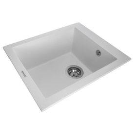 Мойка для кухни Granado Cadiz прямоугольная 41х50 см наногранит white 2305