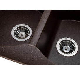 Мийка для кухні Granado Cordoba подвійне 77,5х49 см нано граніт marron 1206