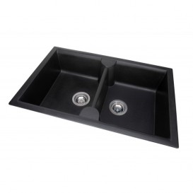 Мийка для кухні Granado Cordoba врізна 78х50 см нанограніт black shine 1201