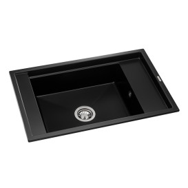 Мийка для кухні Granado Estella 78х50 см нанограніт black shine 3301