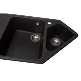 Мийка для кухні Granado Ibiza врізна 97,9х50 см нанограніт black shine 1801