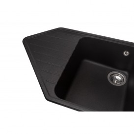 Мийка для кухні Granado Ibiza врізна 97,9х50 см нанограніт black shine 1801
