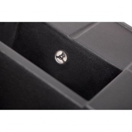 Мойка для кухни Granado Leon врезная 76,5х49 см наногранит black shine 1001
