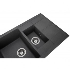 Мойка для кухни Granado Leon врезная 76,5х49 см наногранит grafito 1009