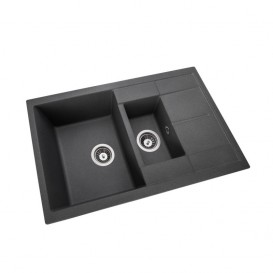 Мойка для кухни Granado Leon врезная 76,5х49 см наногранит grafito 1009